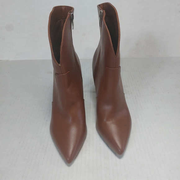Nine West Brown Leather Slip-on Ankle Boots Size 10M - Picture 7 of 16
